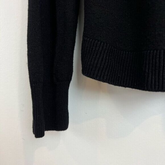 La Fee Marboutee Size 3 Medium Women’s Long Sleeve Black Sweater Sheer Back V - Picture 14 of 16